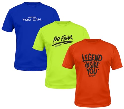 Regular Fit Half Sleeve Round Neck Dri-Fit Tshirt for Men's Combo (Pack of 3)