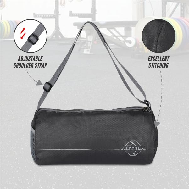 NIVIA Basic Duffle Polyester Bag, Gym Bag