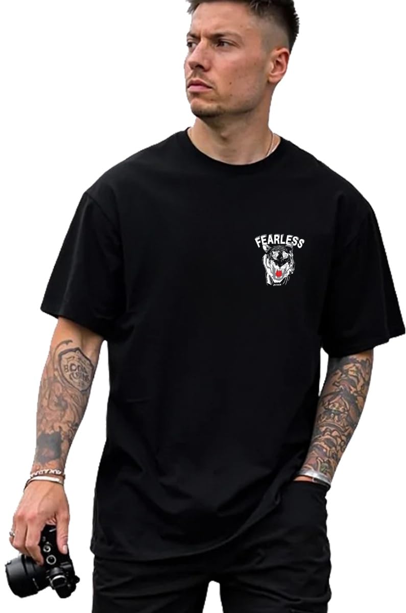 Men's Oversized Cottonblend Round Neck TShirt
