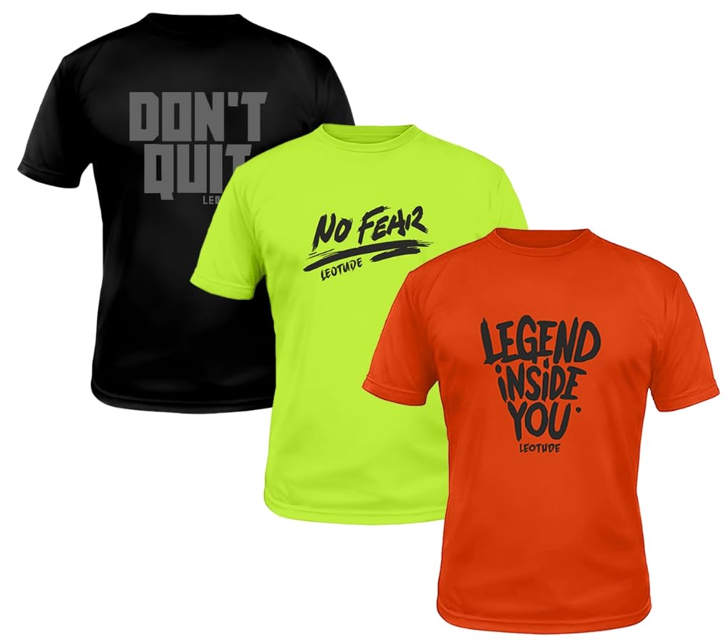 Regular Fit Half Sleeve Round Neck Dri-Fit Tshirt for Men's Combo (Pack of 3)