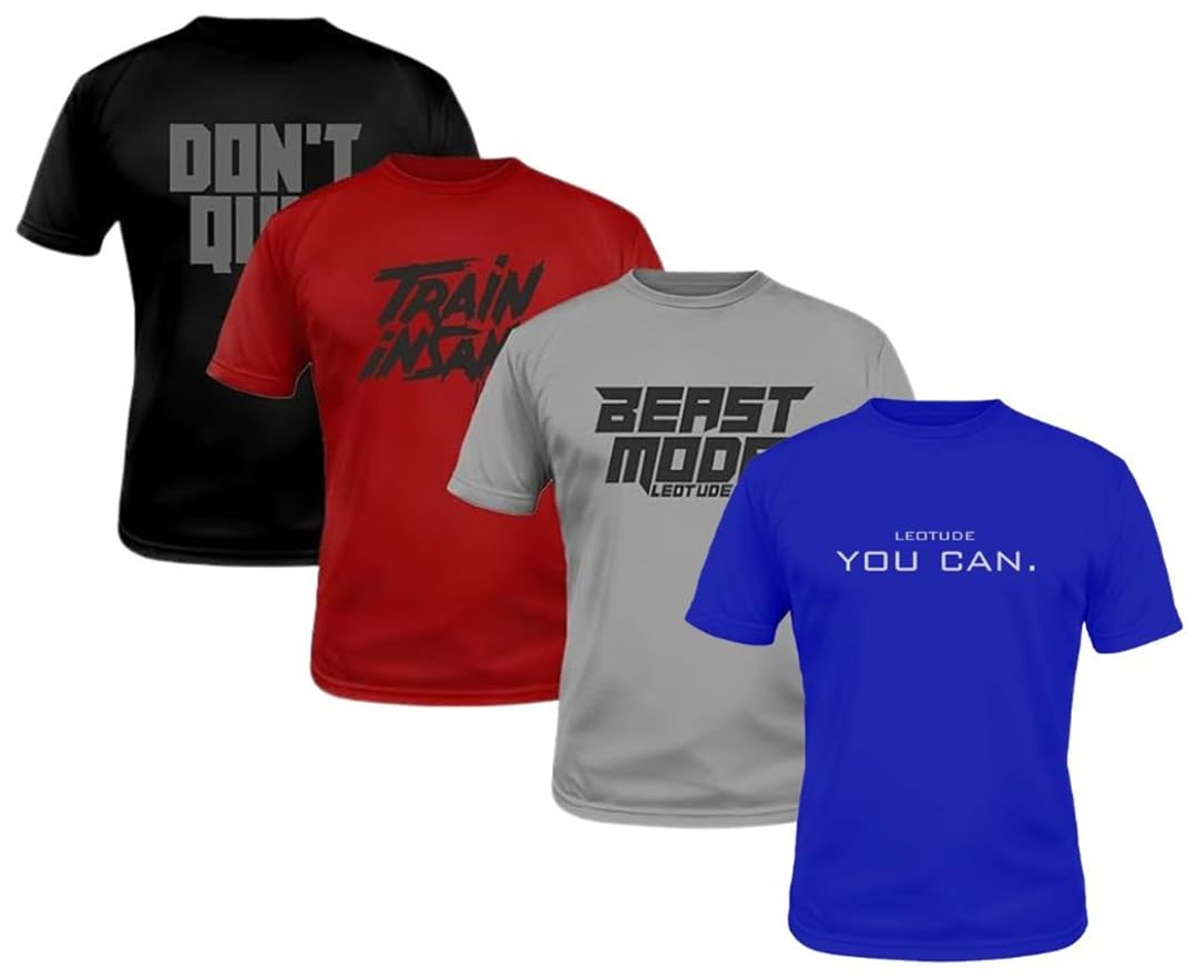 Regular Fit Half Sleeve Round Neck Dri-Fit Tshirt for Men's Combo (Pack of 3)