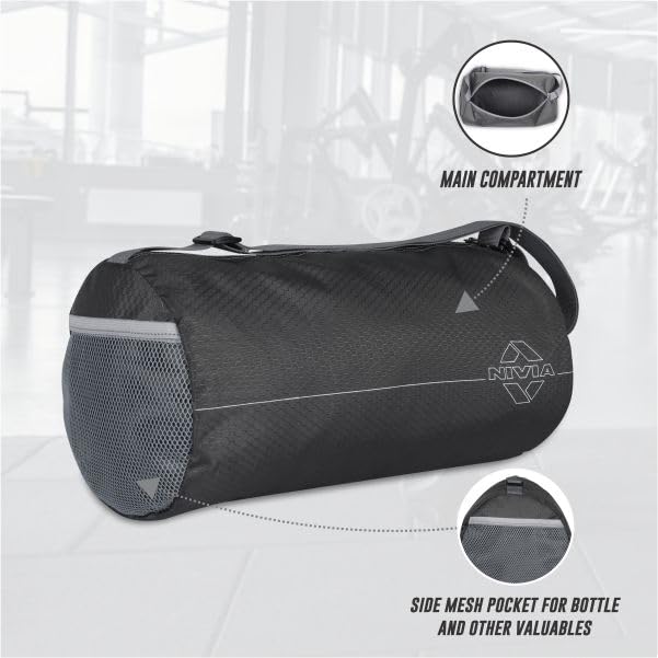 NIVIA Basic Duffle Polyester Bag, Gym Bag