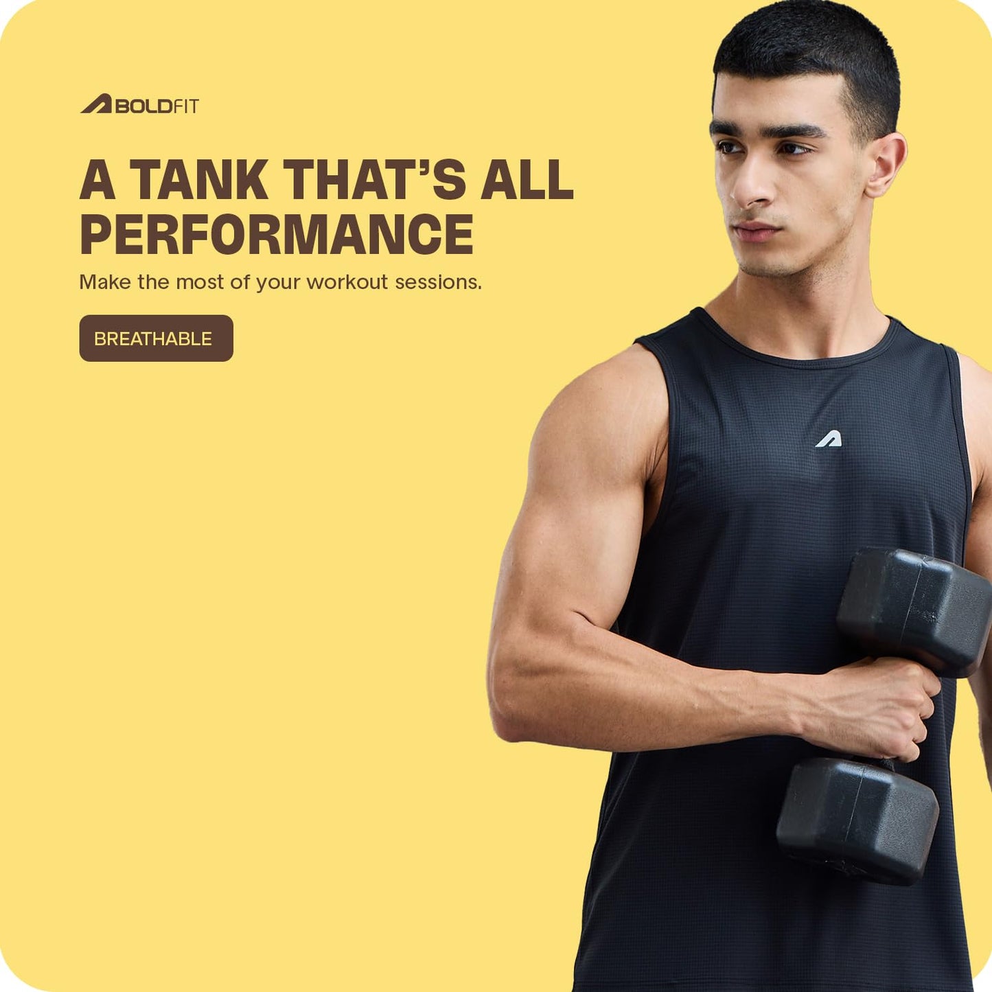 Boldfit Men's Polyester Regular Fit Vest