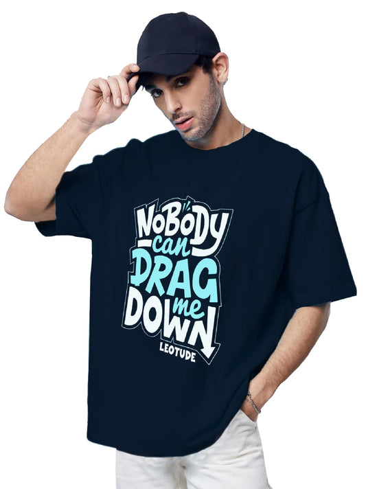 Men's Overiszed Cottonblend Half Sleeve Drop Shoulder Regular Fit T-shirt