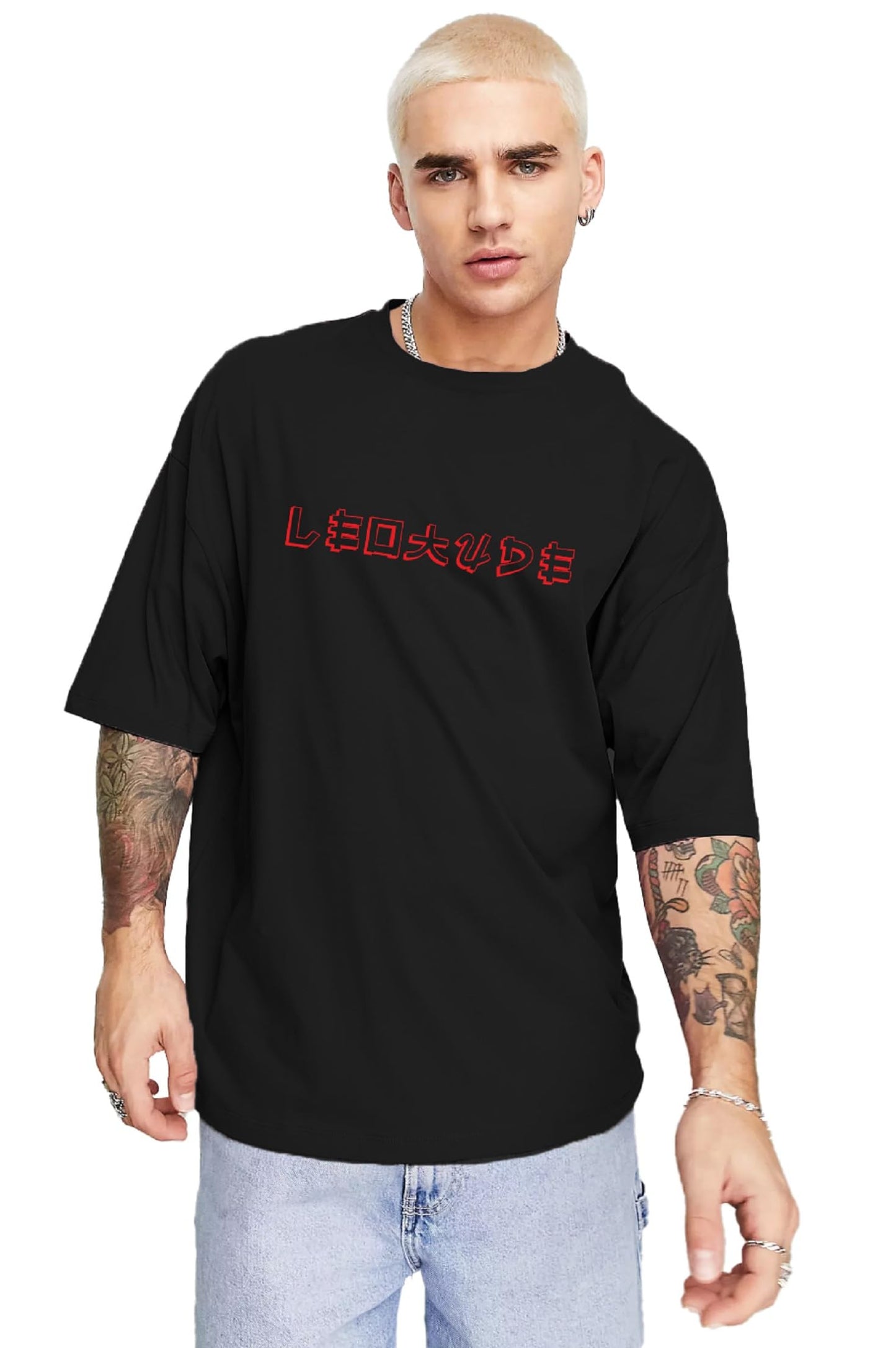Men's Oversized Cottonblend Round Neck TShirt