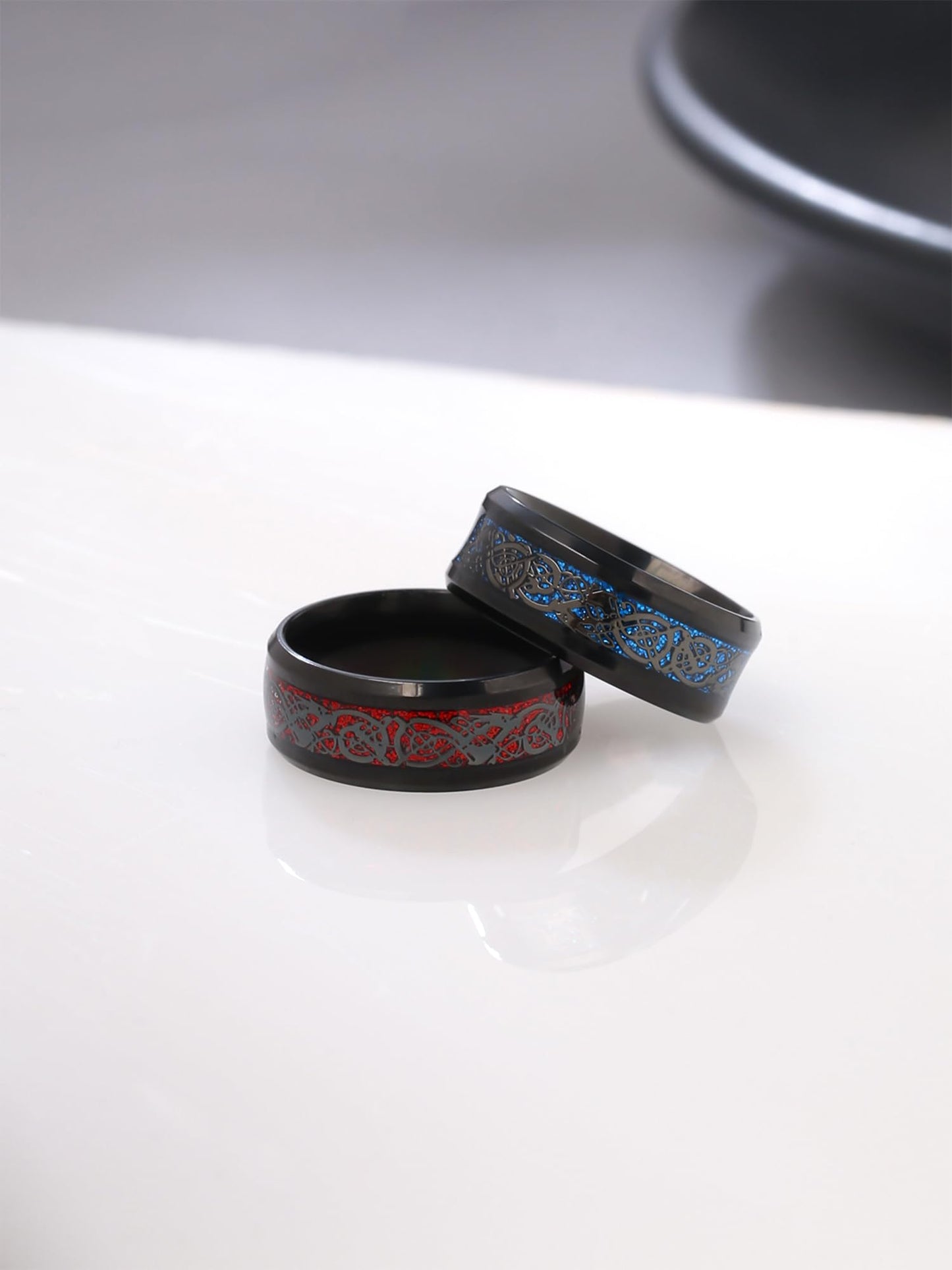 Thumb Rings for Men and Boys Black Ring for Boys |2 Pcs
