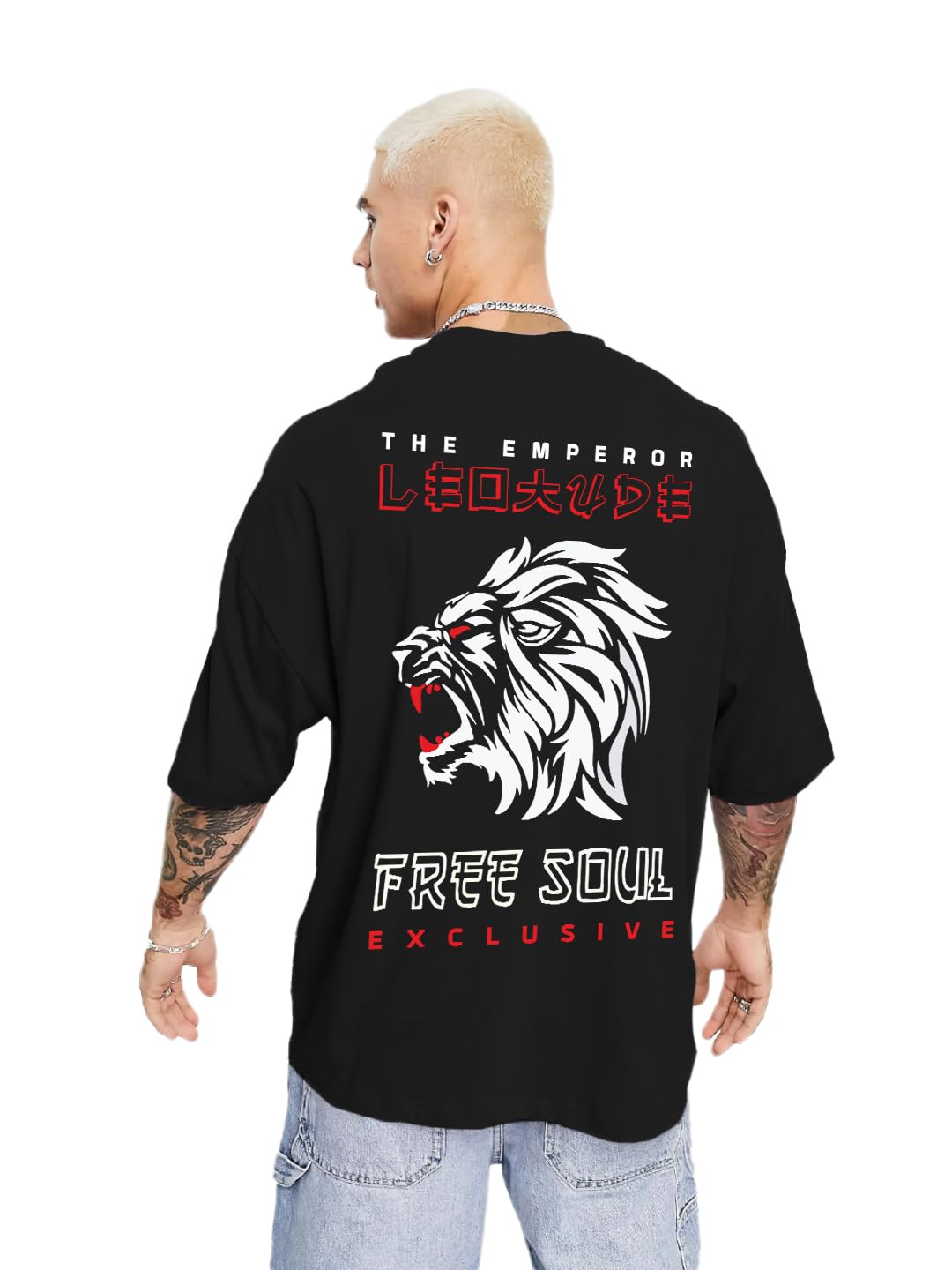 Men's Oversized Cottonblend Round Neck TShirt