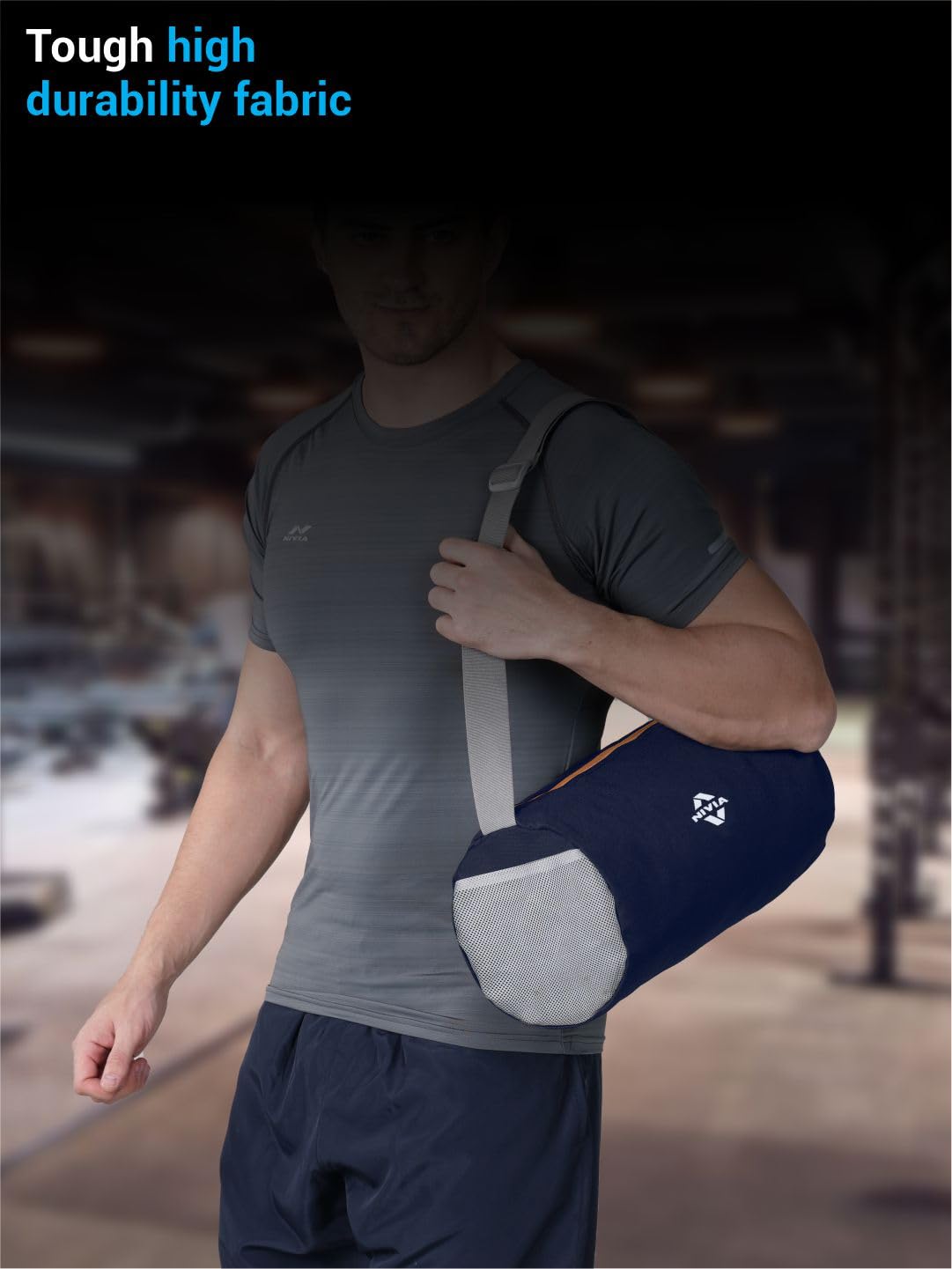 NIVIA Basic Duffle Polyester Bag, Gym Bag