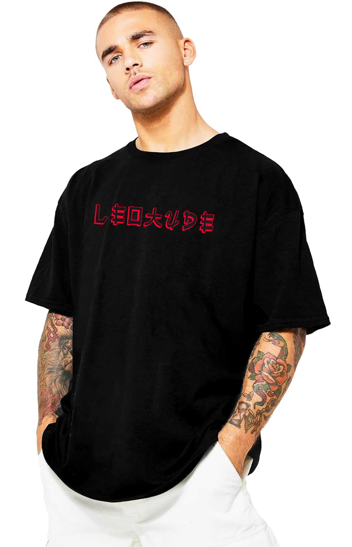 Men's Oversized Cottonblend Round Neck TShirt