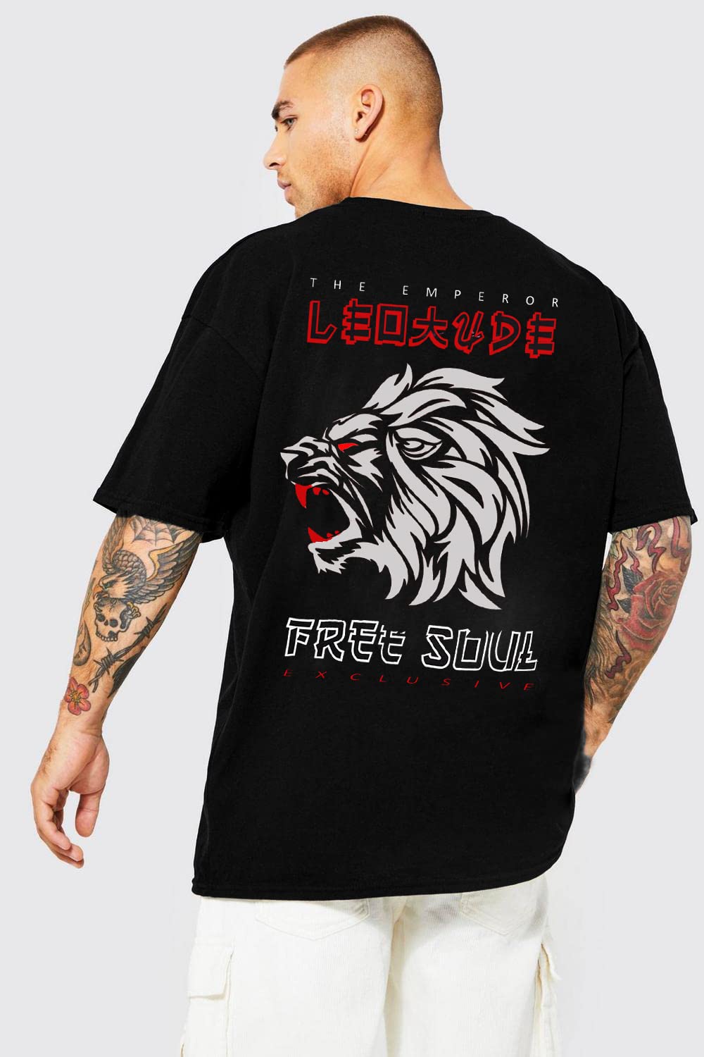Men's Oversized Cottonblend Round Neck TShirt