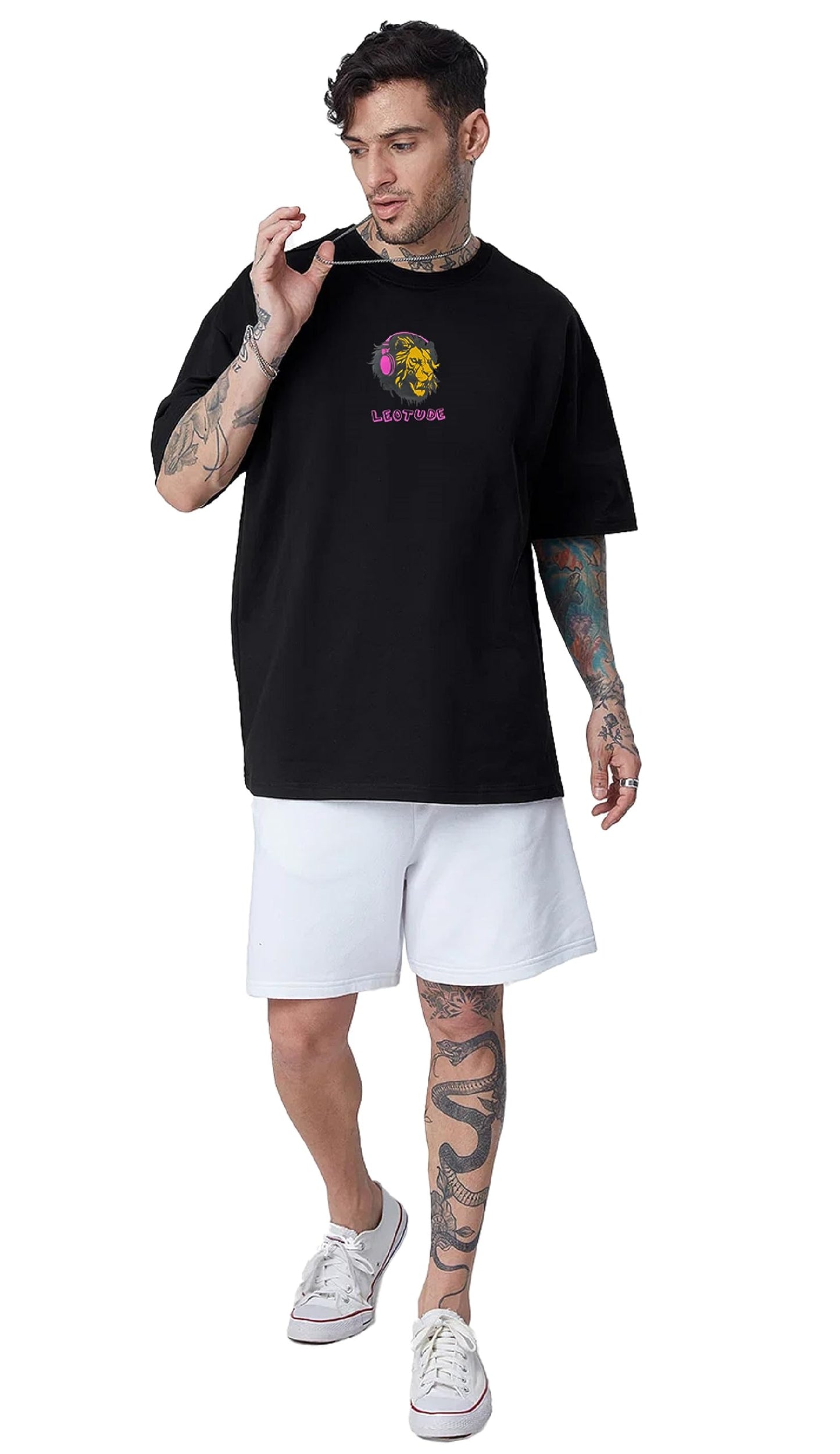 Men's Oversized Cottonblend Round Neck TShirt