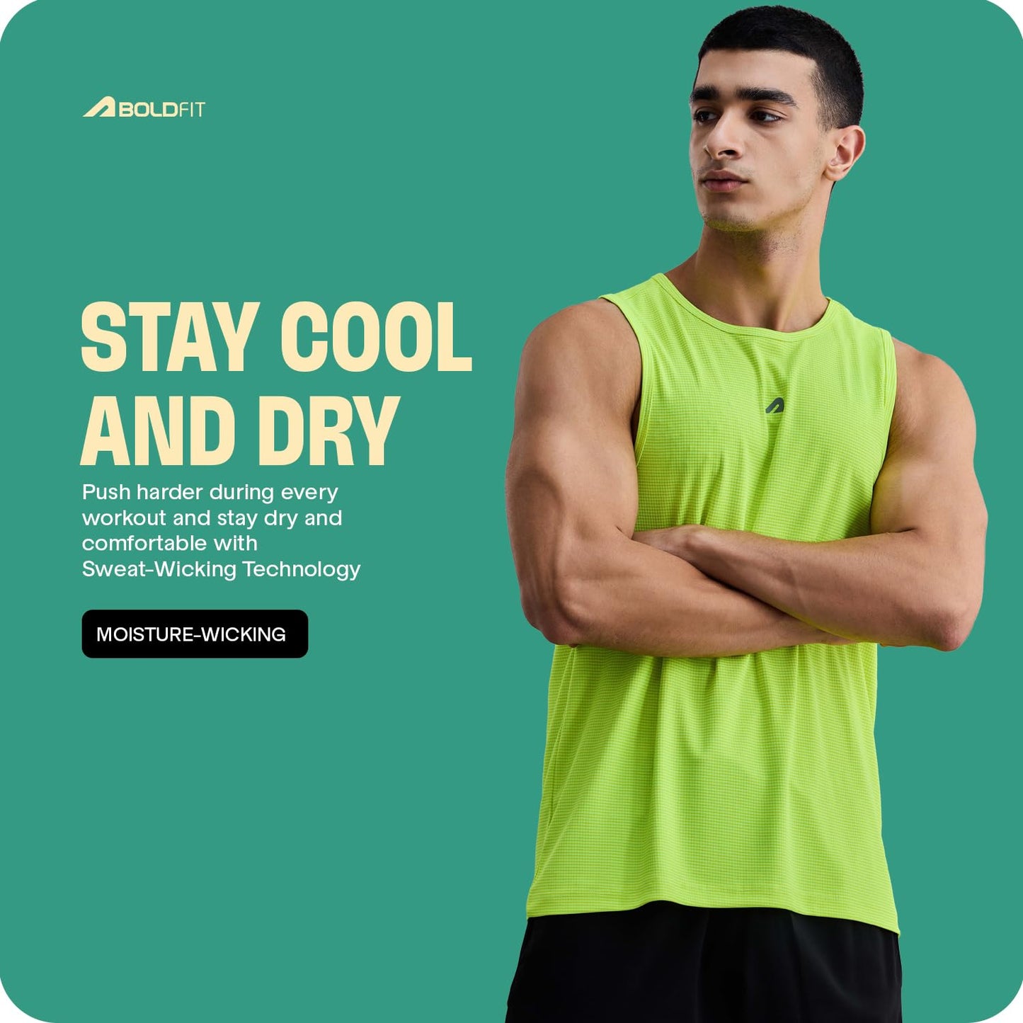 Boldfit Men's Polyester Regular Fit Vest