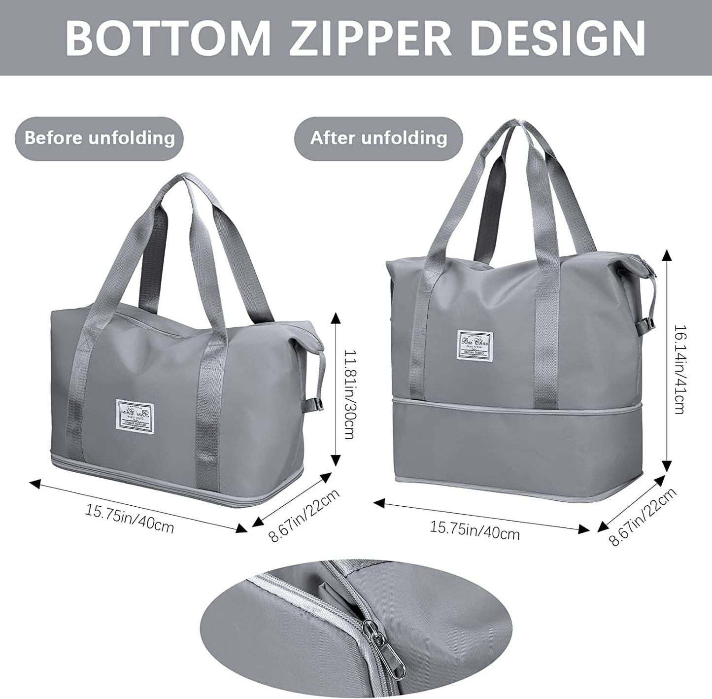 Nylon 40 Cms Travel Duffle Bag