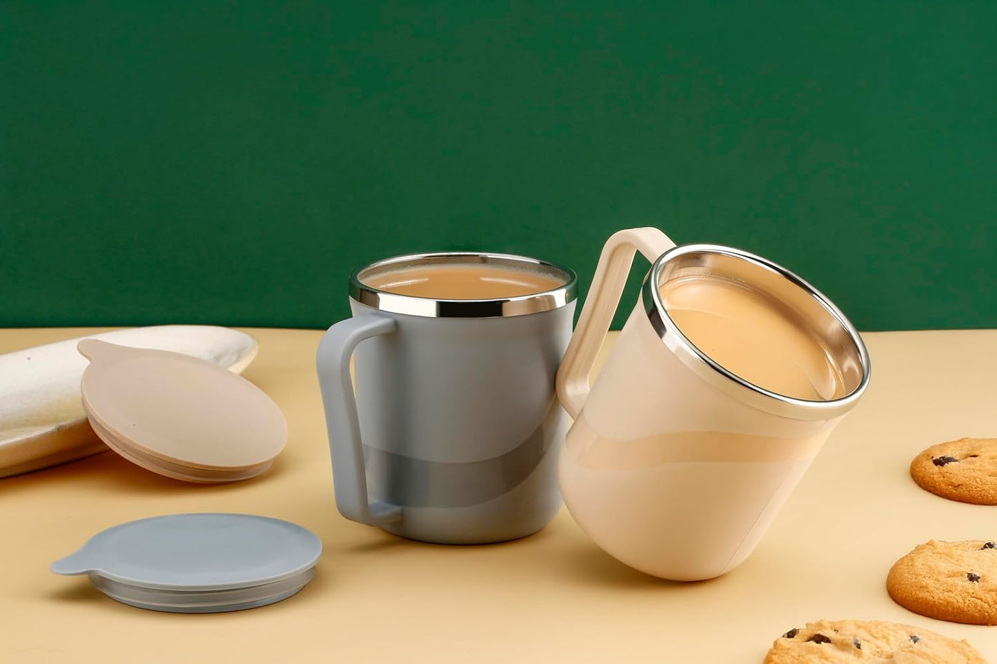 Insulated Stainless Steel Coffee Mug with Lid – 300ml