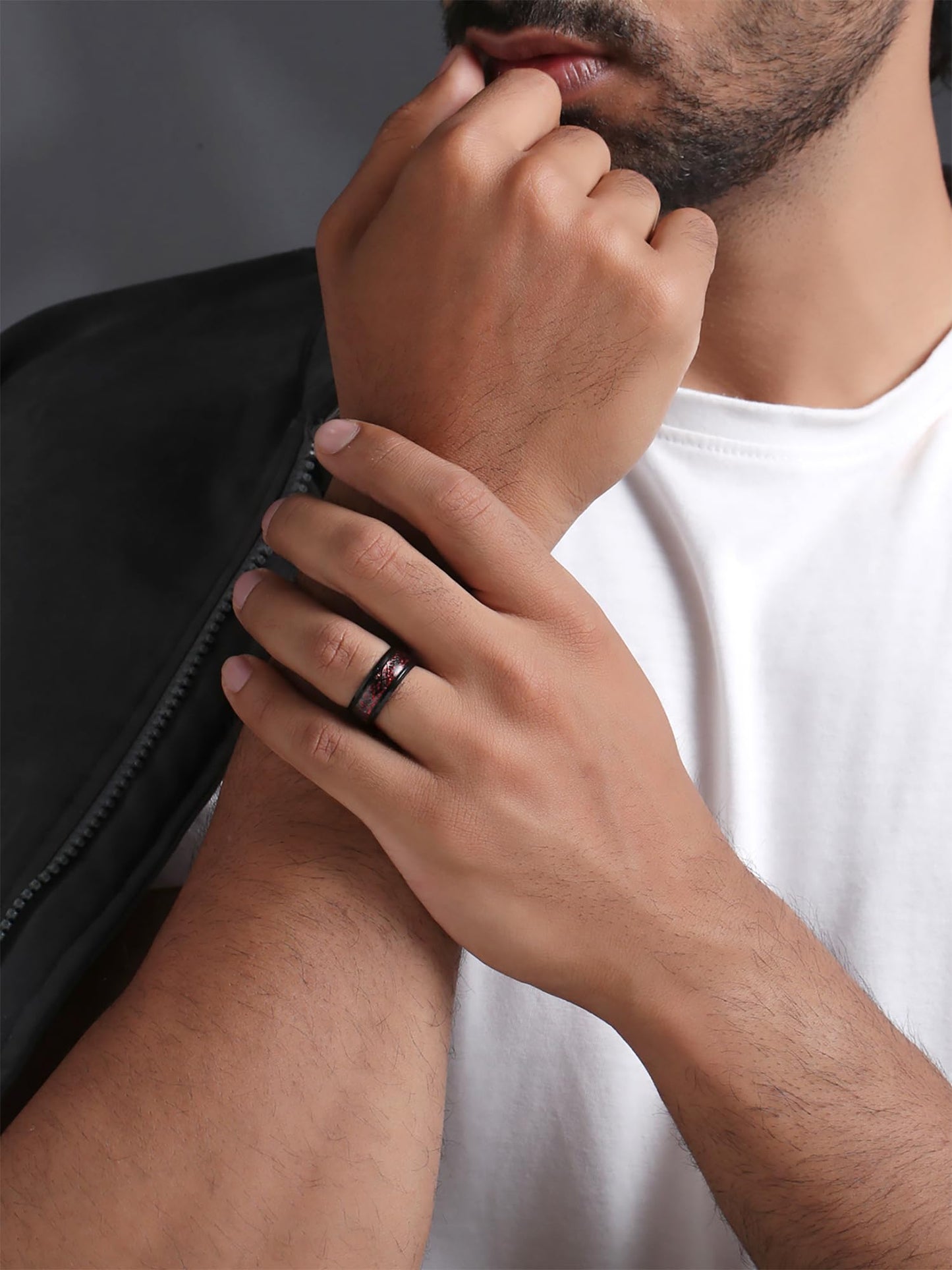 Thumb Rings for Men and Boys Black Ring for Boys |2 Pcs