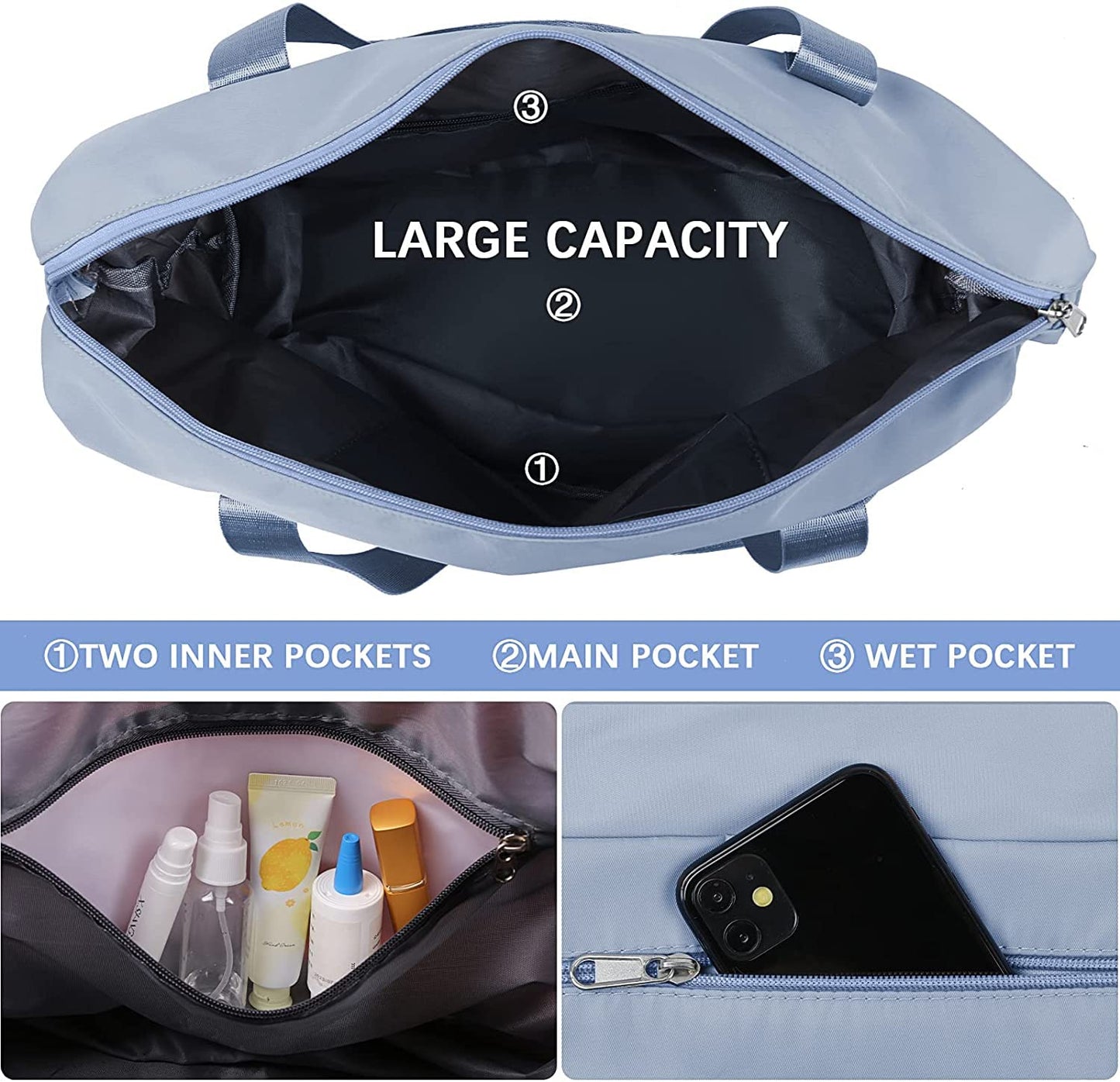Nylon 40 Cms Travel Duffle Bag