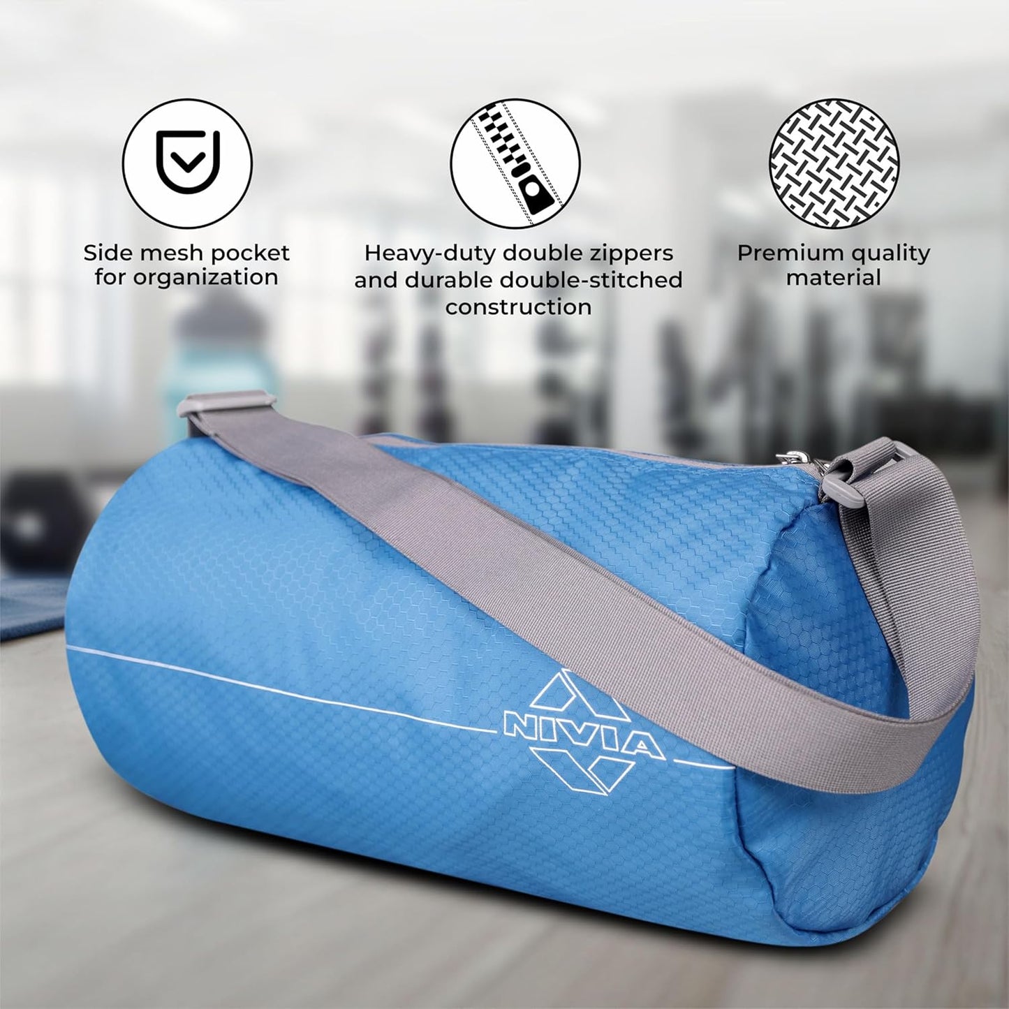 NIVIA Basic Duffle Polyester Bag, Gym Bag