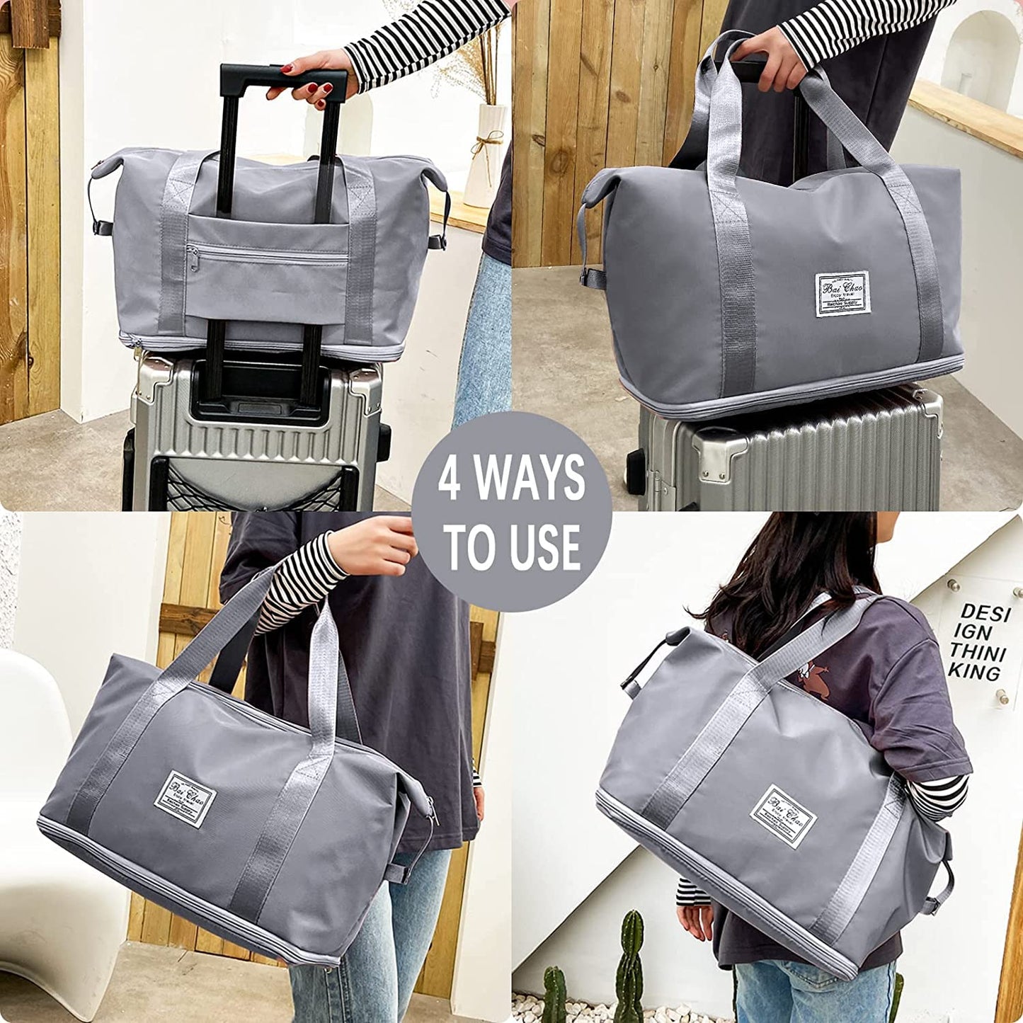 Nylon 40 Cms Travel Duffle Bag