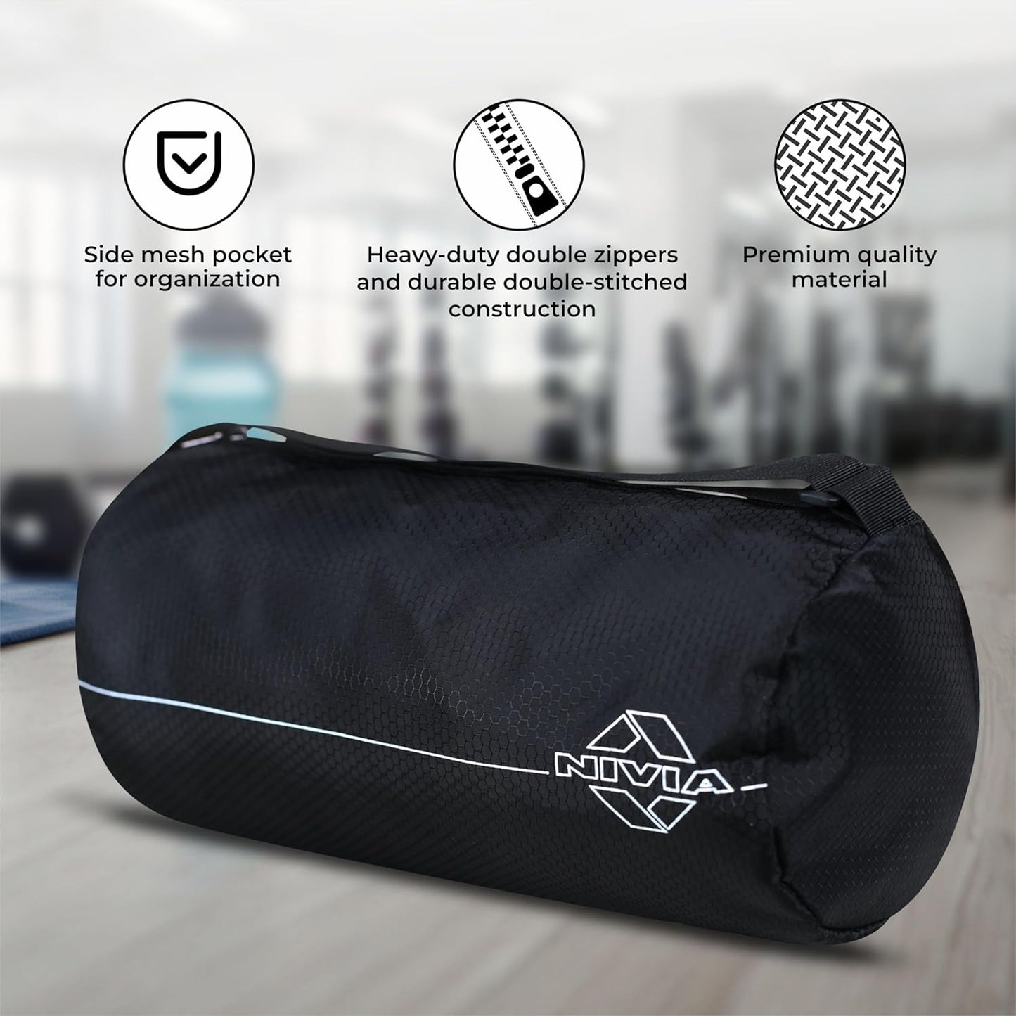 NIVIA Basic Duffle Polyester Bag, Gym Bag
