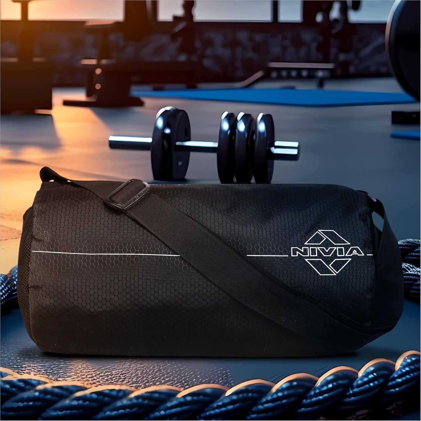 NIVIA Basic Duffle Polyester Bag, Gym Bag