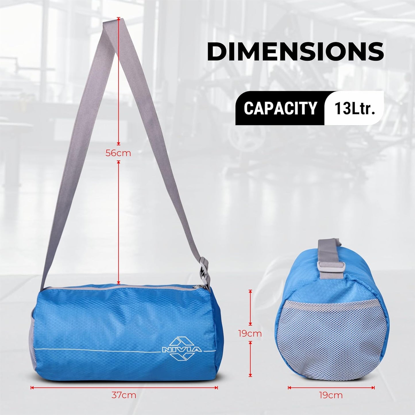NIVIA Basic Duffle Polyester Bag, Gym Bag