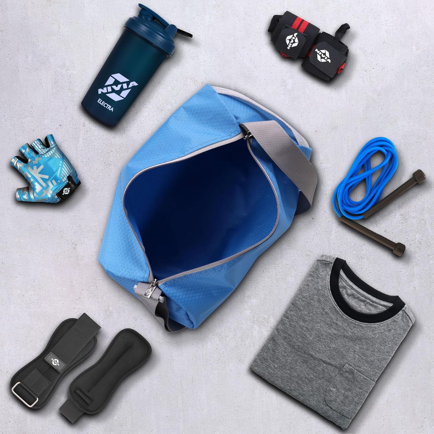 NIVIA Basic Duffle Polyester Bag, Gym Bag