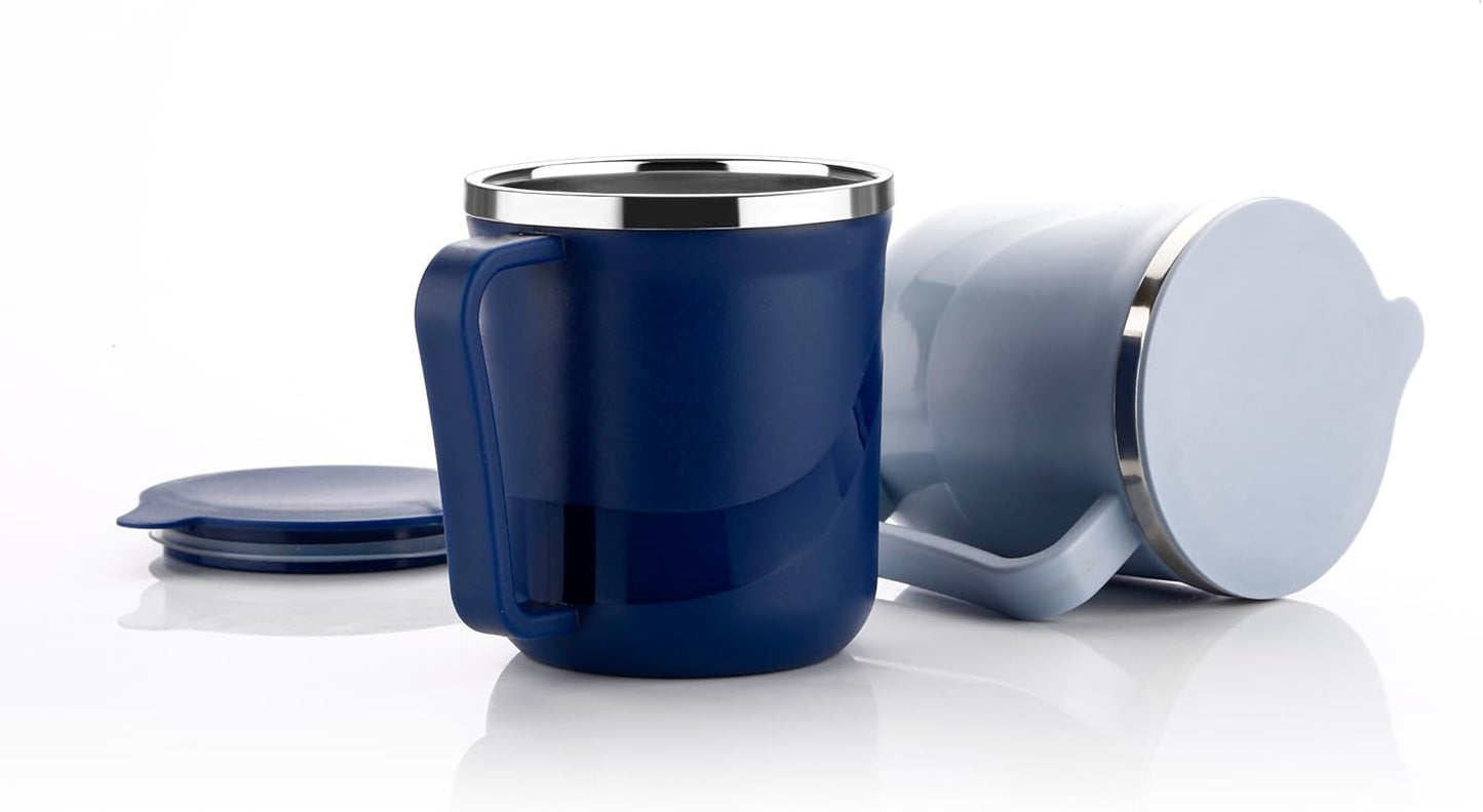 Insulated Stainless Steel Coffee Mug with Lid – 300ml