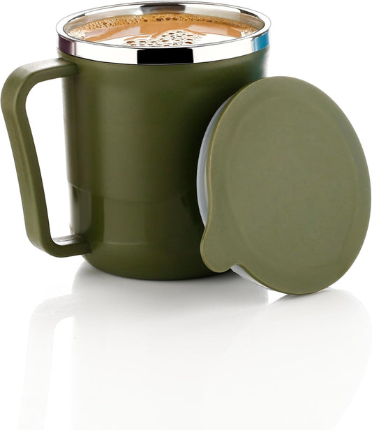Insulated Stainless Steel Coffee Mug with Lid – 300ml