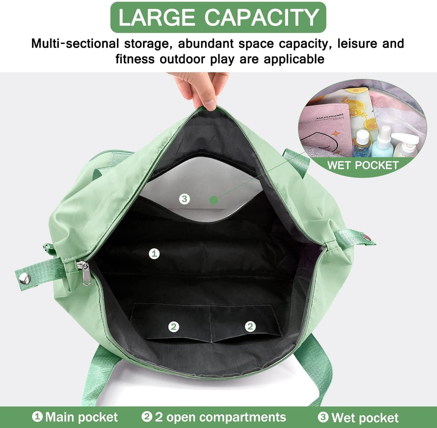 Nylon 40 Cms Travel Duffle Bag