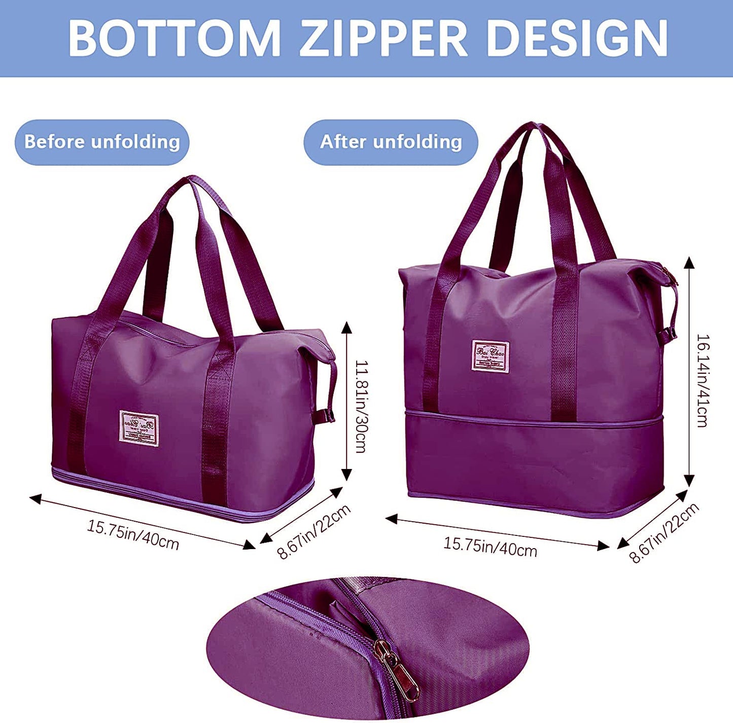 Nylon 40 Cms Travel Duffle Bag