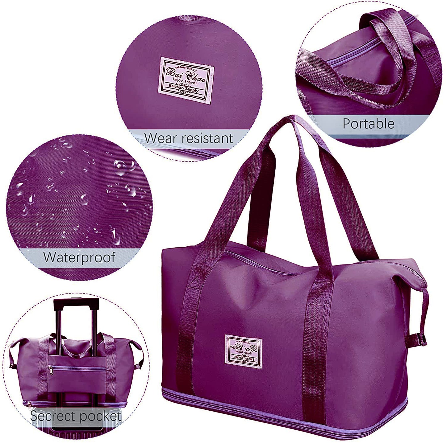 Nylon 40 Cms Travel Duffle Bag