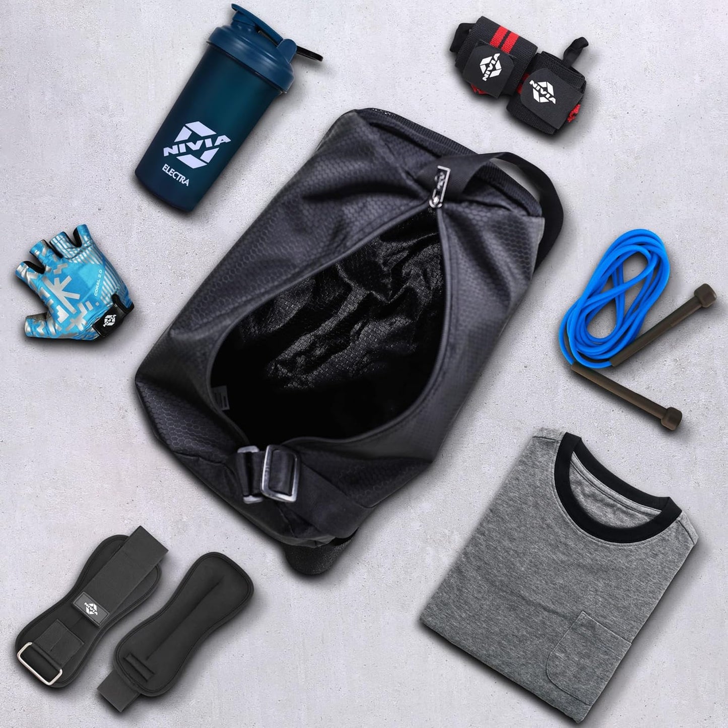 NIVIA Basic Duffle Polyester Bag, Gym Bag